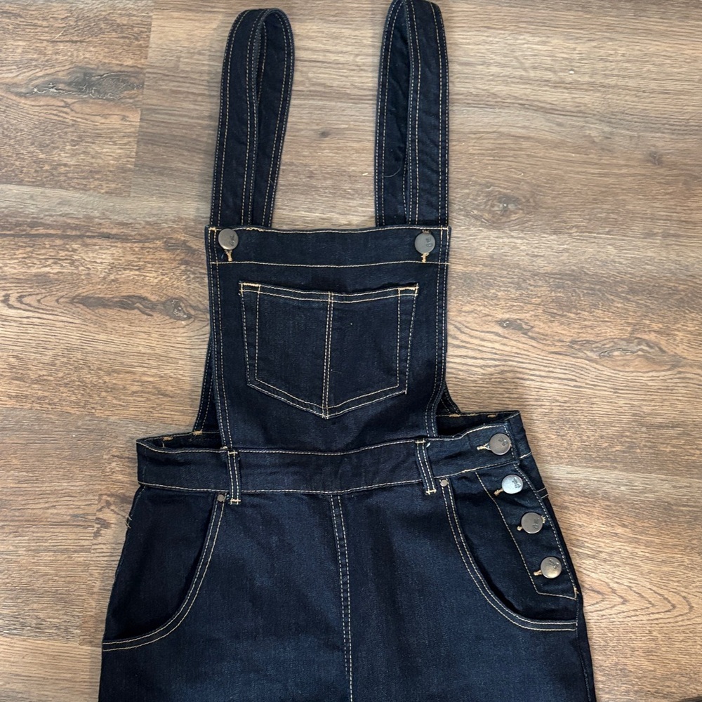 Hell Bunny dark Denim Women's Overalls - Picture 2 of 9